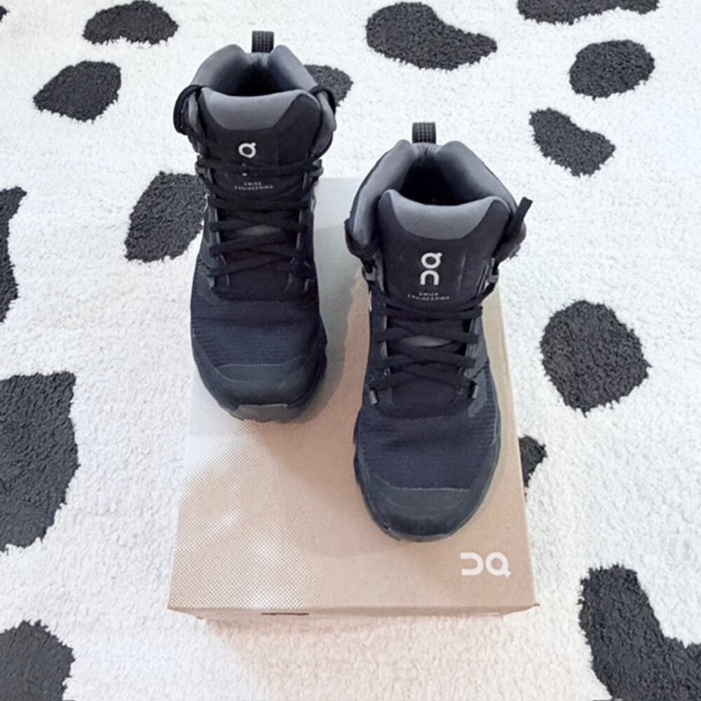 On Cloudrock 2 $220 Womens US Size 5 Black Waterproof All Terrain Hiking Boots - Picture 3 of 15